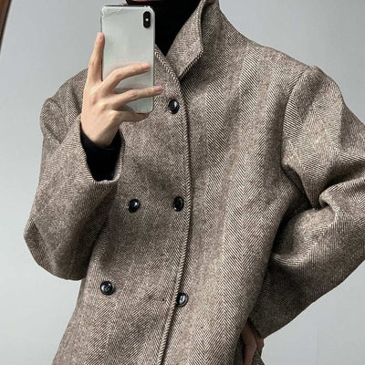 Double Breasted Stand Collar