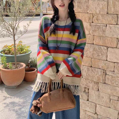 Rainbow Striped Tassel